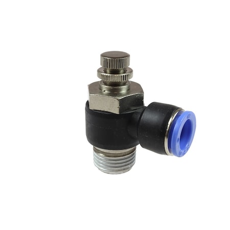 Coilhose Pneumatics Econolock Speed Control Elbow 1/4" OD x 1/4" SC690404